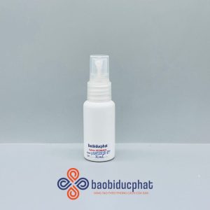 Chai xịt họng nhựa pet màu trắng sứ dáng ngắn 30ml