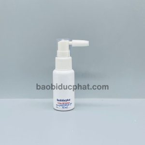 Chai xịt họng nhựa pet màu trắng sứ dáng ngắn 30ml