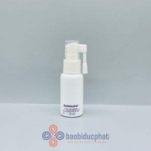 Chai xịt họng nhựa pet màu trắng sứ dáng ngắn 30ml