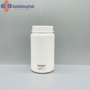 Lọ nhựa HDPE đựng thuốc viên 300ml màu trắng sứ