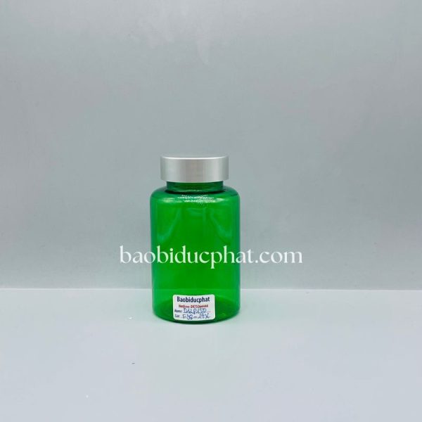 Lọ nhựa pet đựng thuốc cổ ngắn màu xanh 150ml