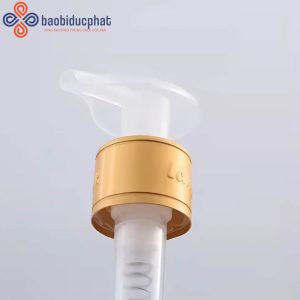 Nắp bơm chai dầu gội có vòi khóa F24 F28 nhựa PP