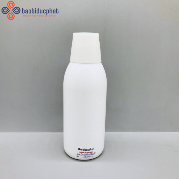 Chai nhựa pet 250ml trắng sứ súc miệng