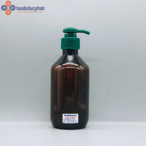 Chai nhựa pet nâu đựng dầu gội dung tích 300ml