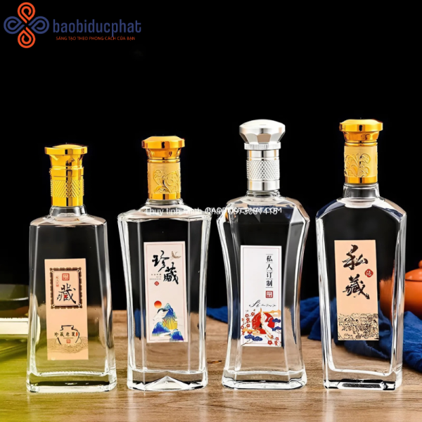 Chai rượu thủy tinh cao cấp RW500 dung tích 500ml