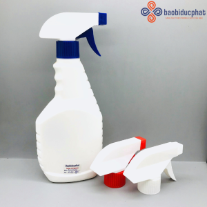 Chai nhựa HDPE 500ml dáng xịt kính màu trắng sứ
