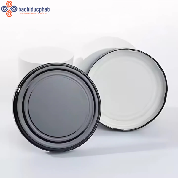Nắp thiếc kim loại màu đen cho hũ thủy tinh 48mm 53mm