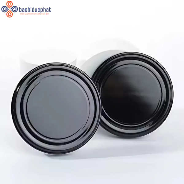 Nắp thiếc kim loại màu đen cho hũ thủy tinh 48mm 53mm