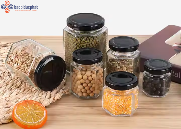 Hũ thủy tinh lục giác