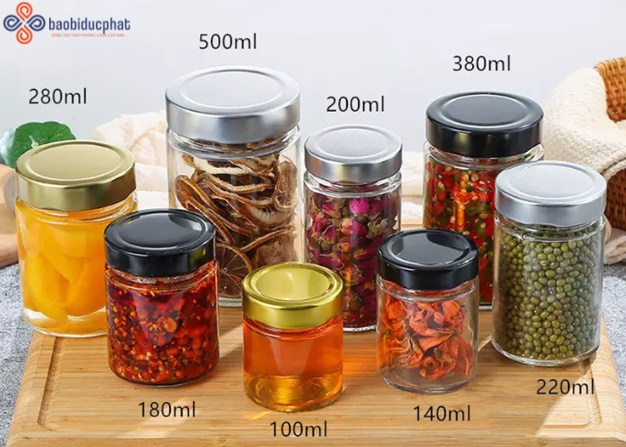 Các mẫu hũ thủy tinh có dung tích dưới 500ml