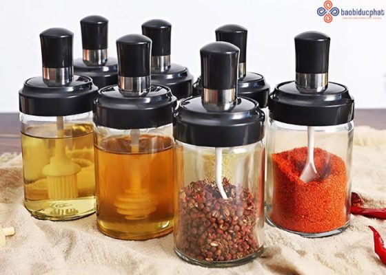 Hũ thủy tinh đựng gia vị