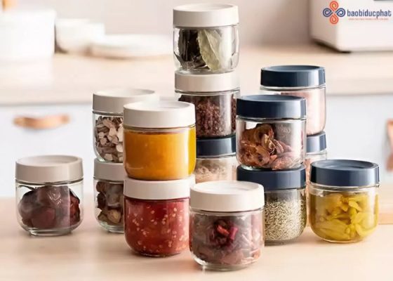 Hũ thủy tinh đựng gia vị