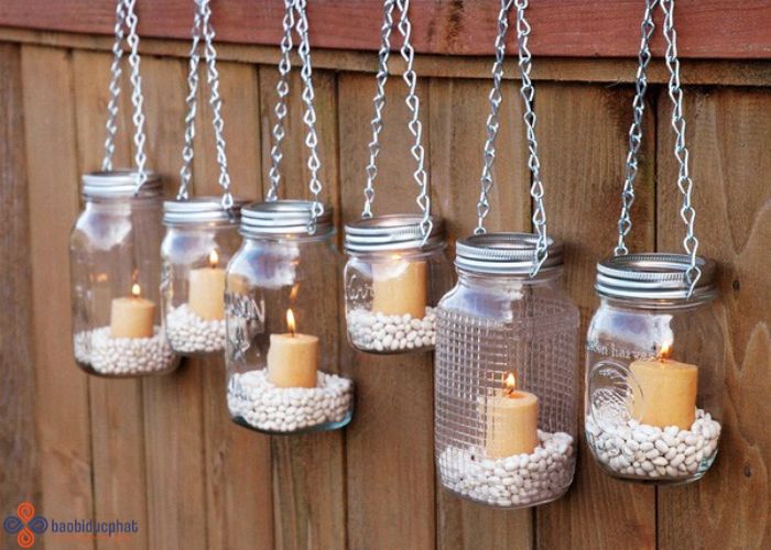 Trang trí hũ thủy tinh - 7 ý tưởng tái chế và decor độc đáo