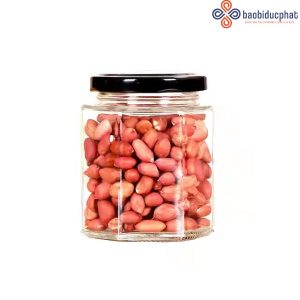 Hũ thủy tinh lục giác 380ml