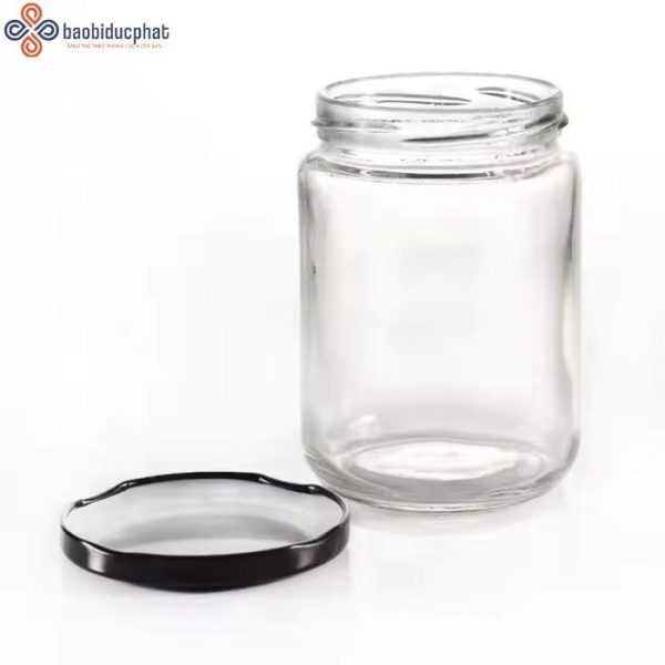 Hũ thủy tinh đựng cà phê dáng tròn 500ml