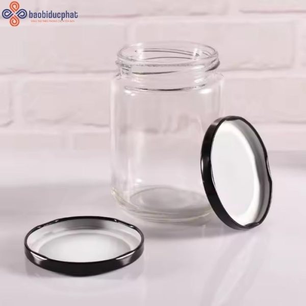 Hũ thủy tinh đựng cà phê dáng tròn 500ml
