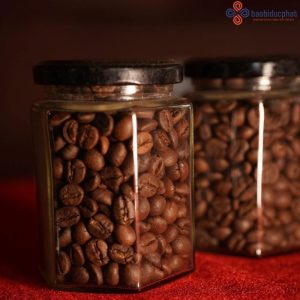 Hũ thủy tinh đựng cà phê hình lục giác 500ml