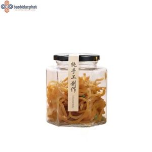 Hũ thủy tinh đựng gia vị dáng lục giác 380ml