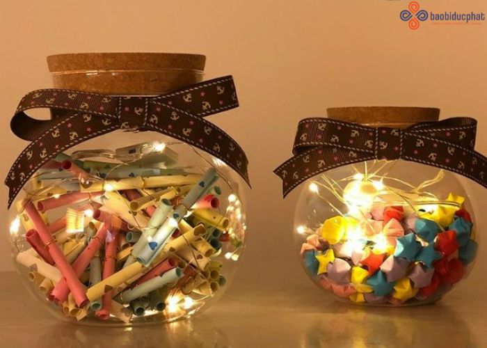 Trang trí hũ thủy tinh - 7 ý tưởng tái chế và decor độc đáo