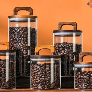 Hũ thủy tinh đựng cà phê