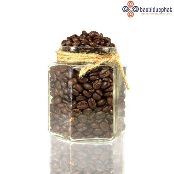 Hũ thủy tinh lục giác đựng cà phê 380ml