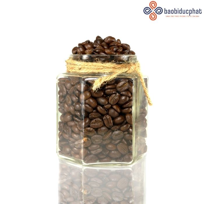 Hũ thủy tinh lục giác đựng cà phê 380ml