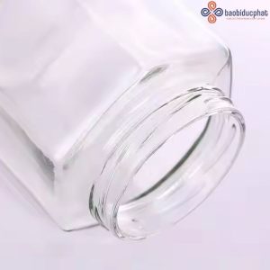 Hũ thủy tinh lục giác đựng gia vị 500ml