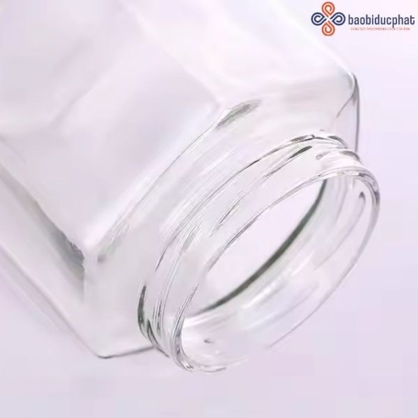 Hũ thủy tinh lục giác đựng gia vị 500ml