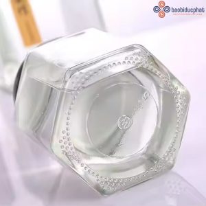 Hũ thủy tinh lục giác đựng gia vị 500ml