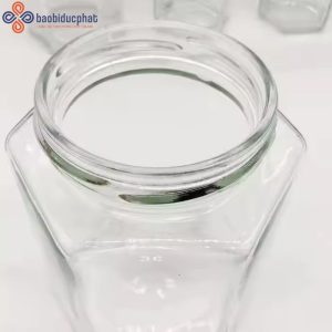 Hũ thủy tinh lục giác đưng mật ong 500ml