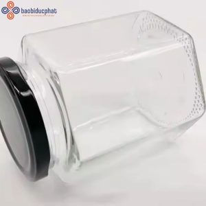Hũ thủy tinh lục giác đưng mật ong 500ml
