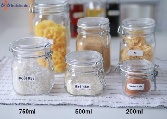 Hũ thủy tinh đựng gia vị