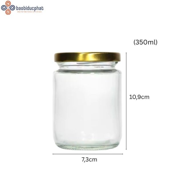 Hũ thủy tinh tròn 350ml