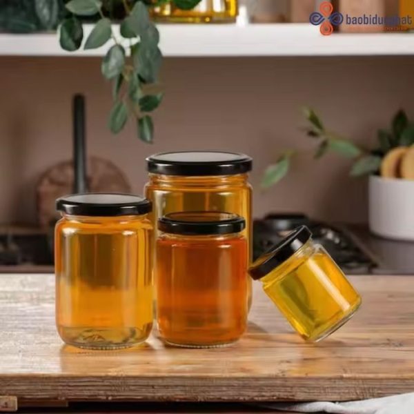 Hũ thủy tinh tròn 500ml đựng mật ong
