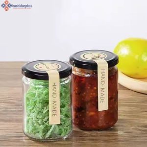 Hũ thủy tinh tròn đựng bánh kẹo 240ml