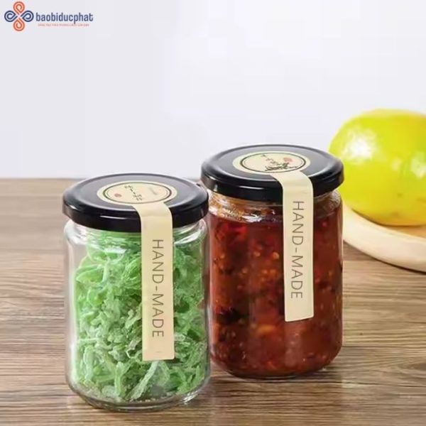 Hũ thủy tinh tròn đựng bánh kẹo 240ml