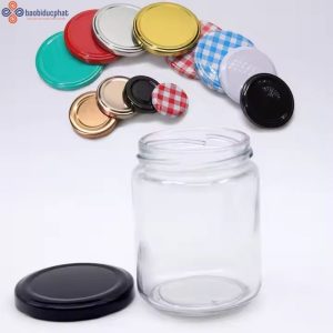 Hũ thủy tinh tròn đựng bánh kẹo 350ml