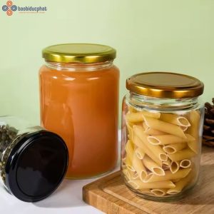 Hũ thủy tinh tròn đựng bánh kẹo 350ml