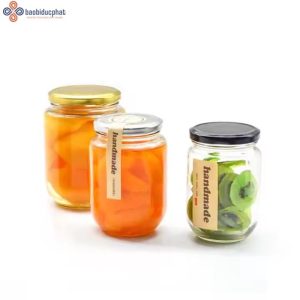 Hũ thủy tinh tròn đựng bánh kẹo 350ml