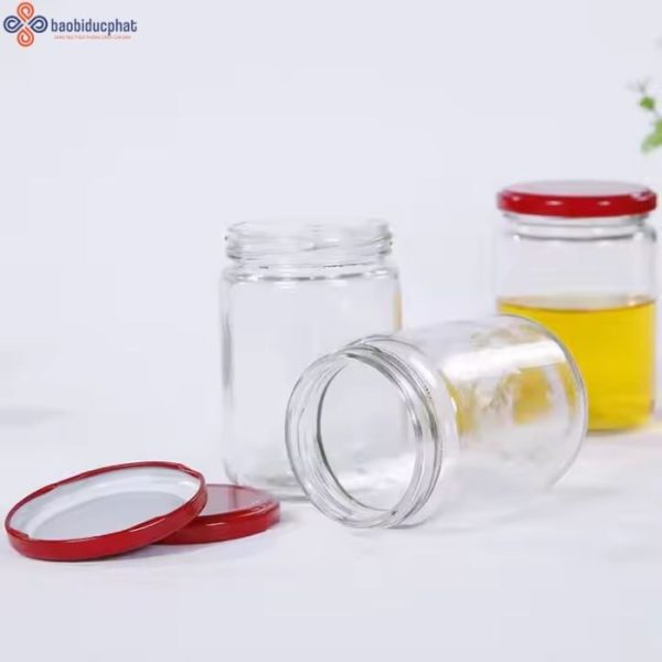 Hũ thủy tinh tròn đựng gia vị 240ml