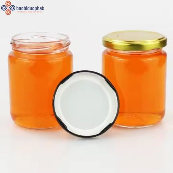 Hũ thủy tinh tròn đựng mật ong dung tích 350ml