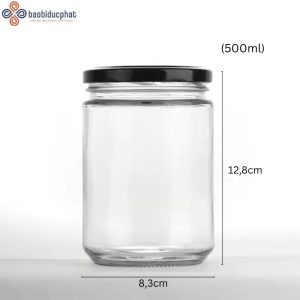 Hũ thủy tinh tròn 500ml