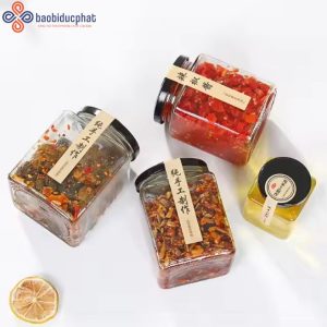 Hũ thủy tinh vuông 280ml