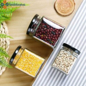 Hũ thủy tinh vuông 350ml