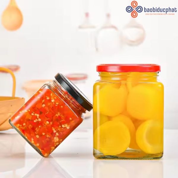Hũ thủy tinh vuông 500ml