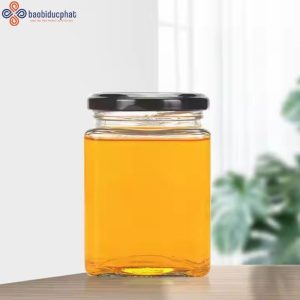 Hũ thủy tinh vuông 500ml đựng mật ong