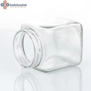 Hũ thủy tinh vuông đựng bánh kẹo 380ml
