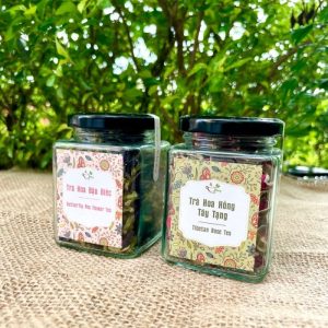 Hũ thủy tinh vuông đựng bánh kẹo 380ml