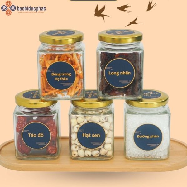 Hũ thủy tinh vuông đựng bánh kẹo 500ml