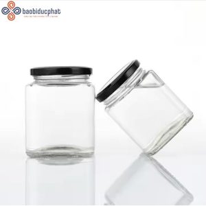 Hũ thủy tinh vuông 280ml đựng cà phê